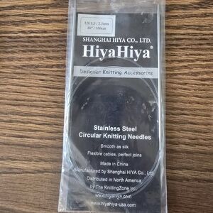 HiyaHiya Stainless Steel US 1.5 40" Circular Knitting Needles